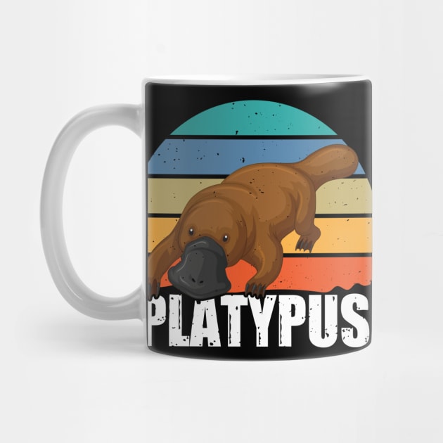 Platypus Vintage Australian Duck Billed Funny Platypus Lover by YouareweirdIlikeyou